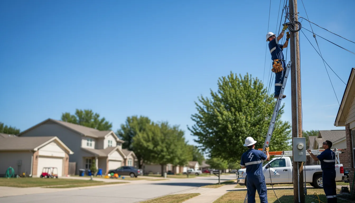 Residential electrician providing installation services in Amber, OK